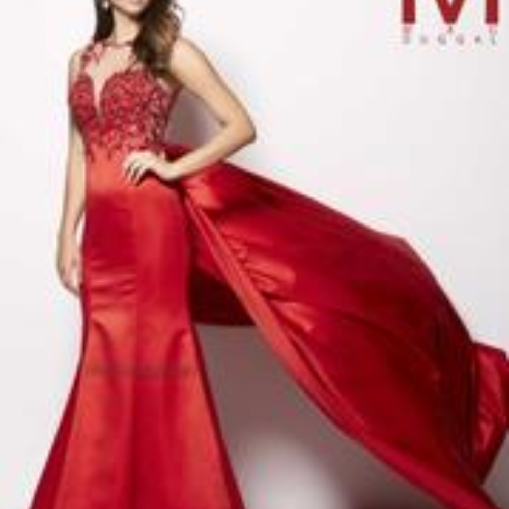 Mac Duggal Red Prom Dress